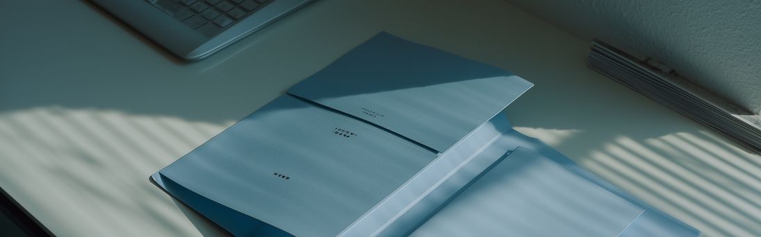 책상 위의 회사 서류